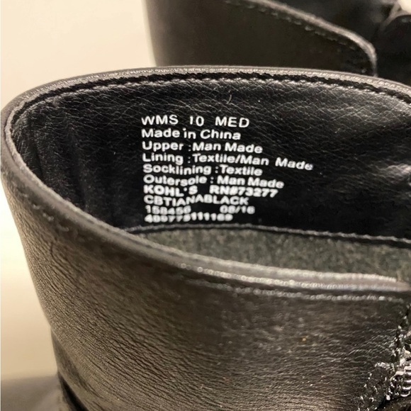 Croft & Barrow Ortholite black women’s 3” heel ankle boots size 10 - Picture 6 of 6